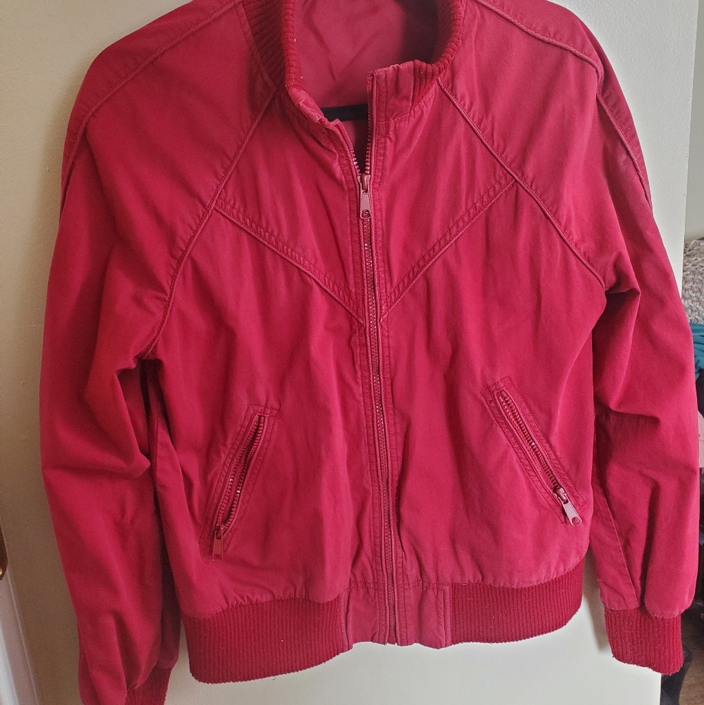 Red Aviator Style Jacket